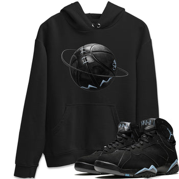 Air Jordan 7 Chambray Sneaker Match Tees Basketball Planet Sneaker Tees AJ7 Chambray Sneaker Release Tees Unisex Shirts Black 1