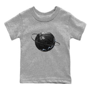 Air Jordan 7 Chambray Sneaker Match Tees Basketball Planet Sneaker Tees AJ7 Chambray Sneaker Release Tees Kids Shirts Heather Grey 2
