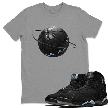 Air Jordan 7 Chambray Sneaker Match Tees Basketball Planet Sneaker Tees AJ7 Chambray Sneaker Release Tees Unisex Shirts Heather Grey 1