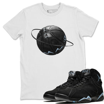 Air Jordan 7 Chambray Sneaker Match Tees Basketball Planet Sneaker Tees AJ7 Chambray Sneaker Release Tees Unisex Shirts White 1