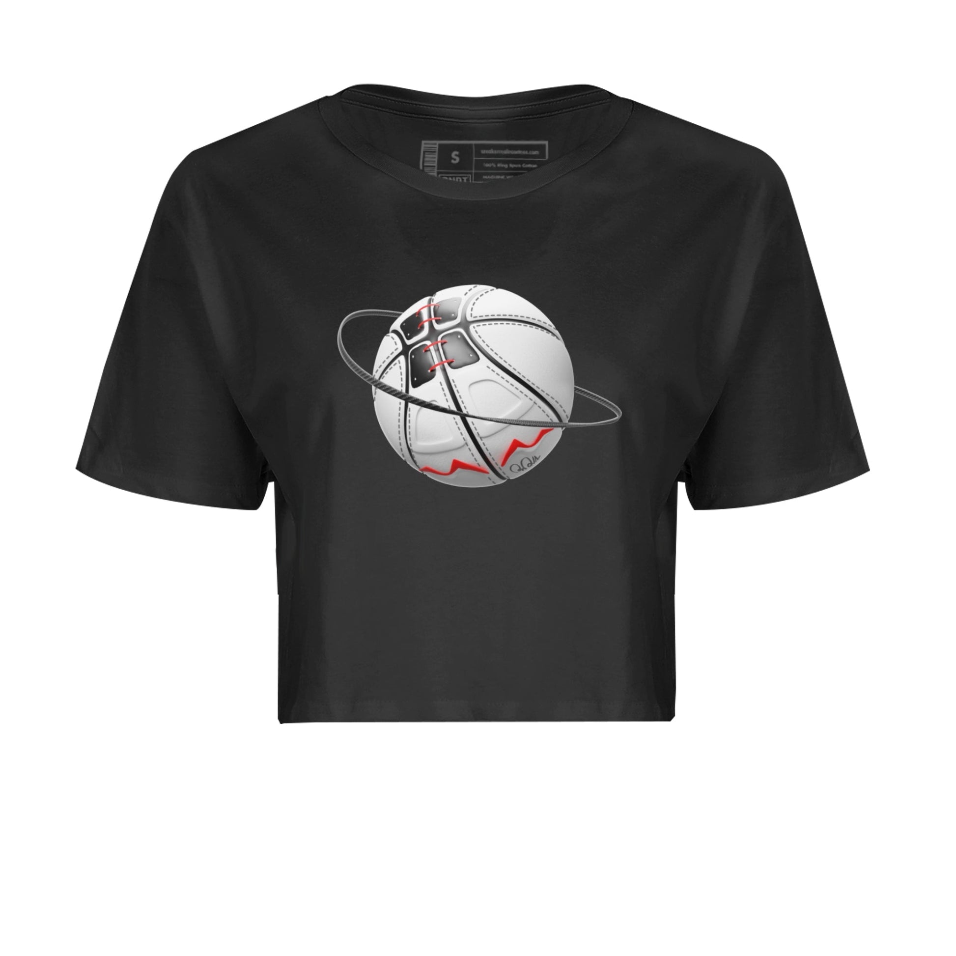 Air Jordan 7 Infrared Sneaker Match Tees Basketball Planet Sneaker Tees AJ7 Infrared Sneaker Release Tees Women's Shirts Black 2