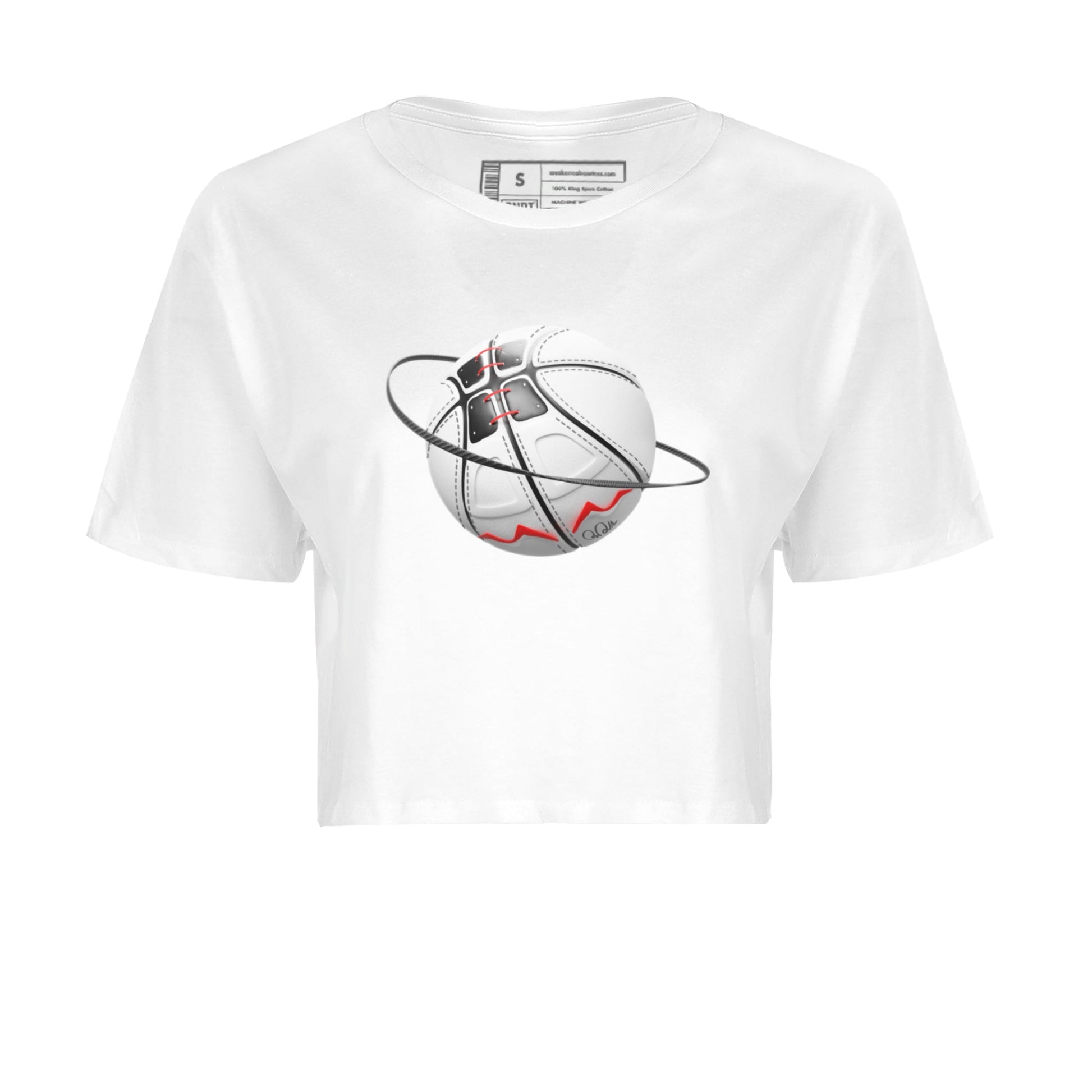 Air Jordan 7 Infrared Sneaker Match Tees Basketball Planet Sneaker Tees AJ7 Infrared Sneaker Release Tees Women's Shirts White 2