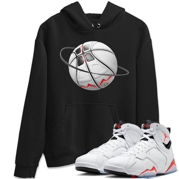 Air Jordan 7 Infrared Sneaker Match Tees Basketball Planet Sneaker Tees AJ7 Infrared Sneaker Release Tees Unisex Shirts Black 1