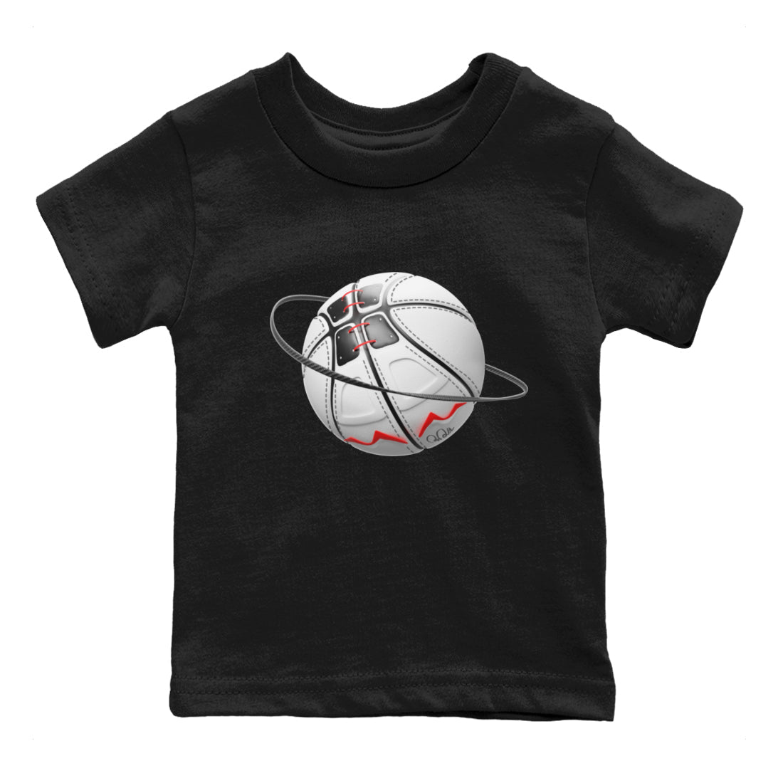 Air Jordan 7 Infrared Sneaker Match Tees Basketball Planet Sneaker Tees AJ7 Infrared Sneaker Release Tees Kids Shirts Black 2