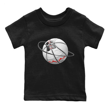Air Jordan 7 Infrared Sneaker Match Tees Basketball Planet Sneaker Tees AJ7 Infrared Sneaker Release Tees Kids Shirts Black 2