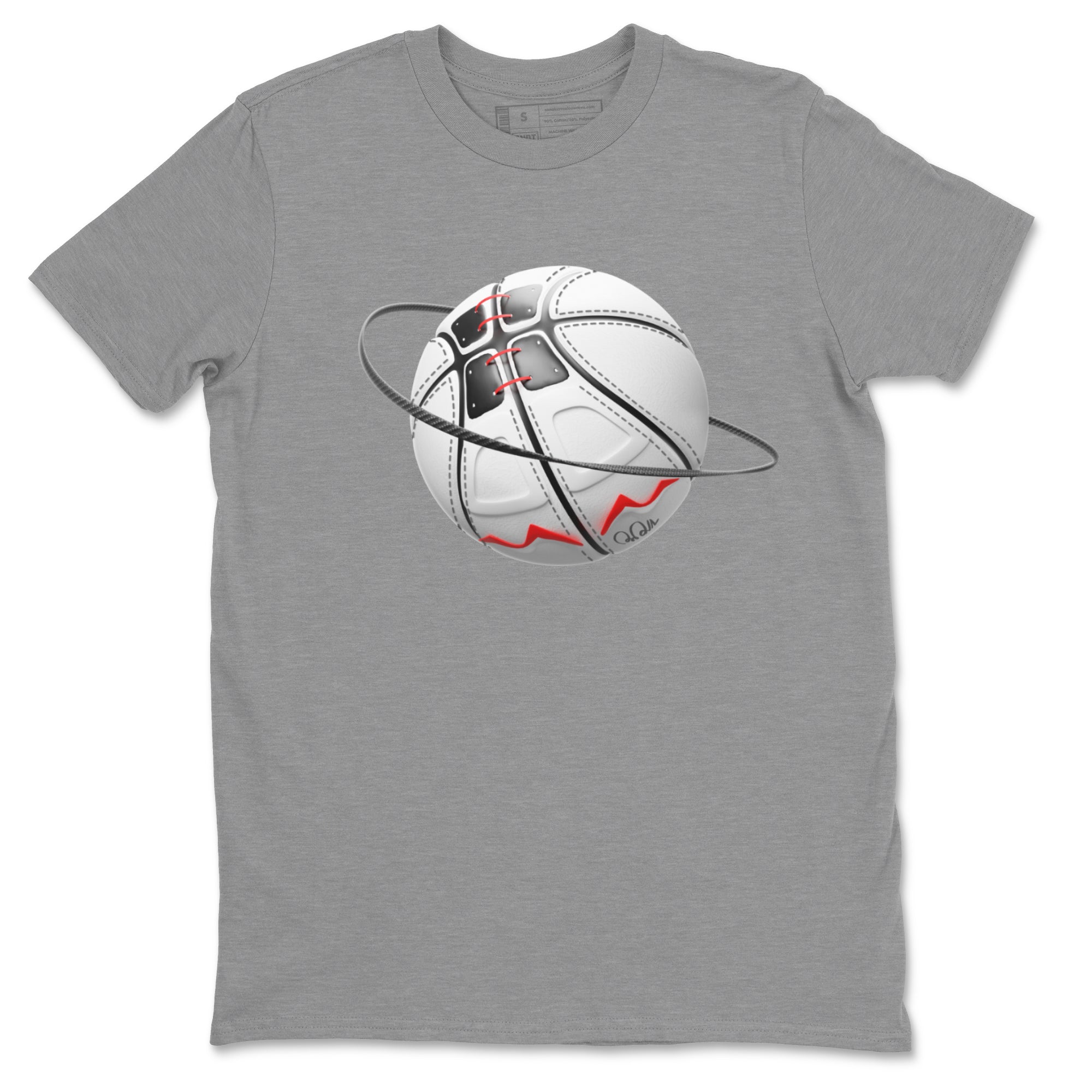 Air Jordan 7 Infrared Sneaker Match Tees Basketball Planet Sneaker Tees AJ7 Infrared Sneaker Release Tees Unisex Shirts Heather Grey 2