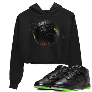 Dunk Mid Premium shirt to match jordans Basketball Planet sneaker tees halloween horror nights Nike Dunk Halloween SNRT Sneaker Release Tees Black 1 Crop T-Shirt