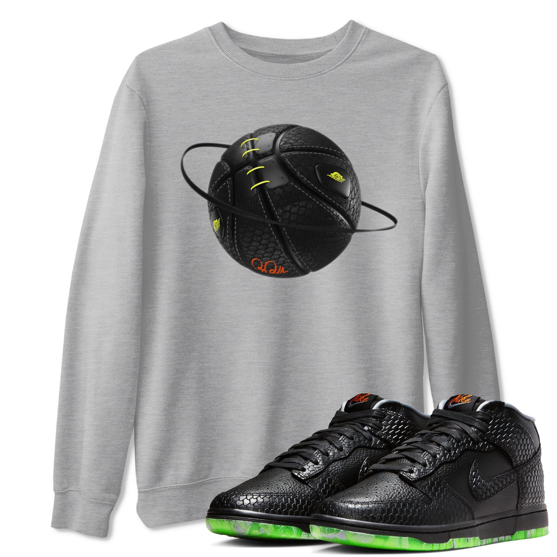 Dunk Mid Premium shirt to match jordans Basketball Planet sneaker tees halloween horror nights Nike Dunk Halloween SNRT Sneaker Release Tees Unisex Heather Grey 1 T-Shirt