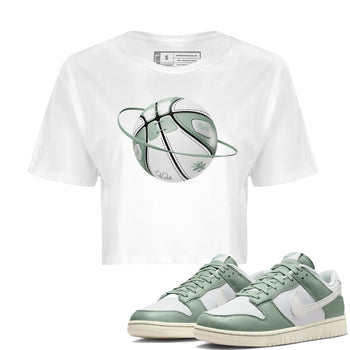 Dunk Mica Green Sneaker Match Tees Basketball Planet Sneaker Tees Dunk Low Mica Green Sneaker Release Tees Women's Shirts White 1