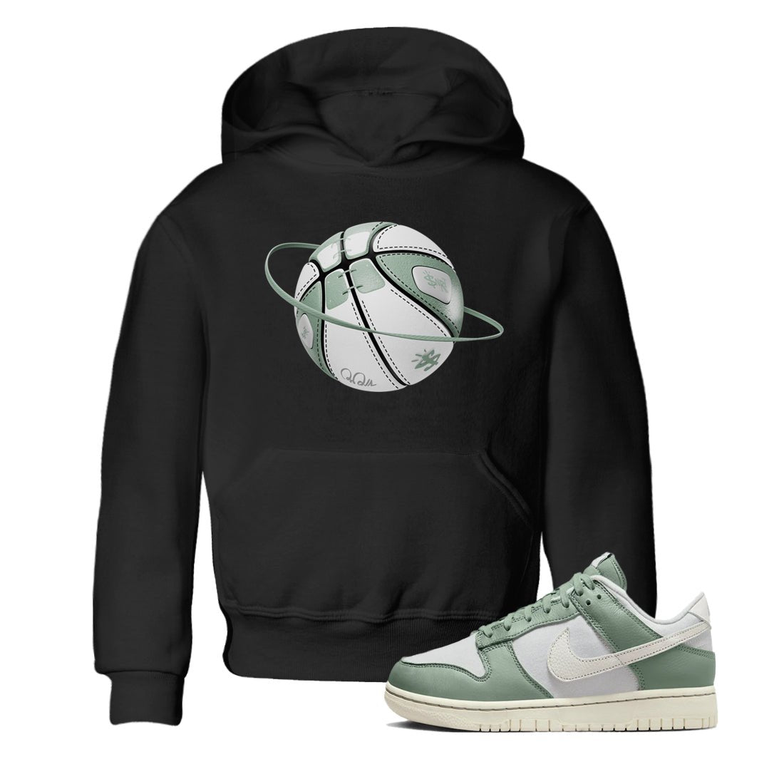 Dunk Mica Green Sneaker Match Tees Basketball Planet Sneaker Tees Dunk Low Mica Green Sneaker Release Tees Kids Shirts Black 1