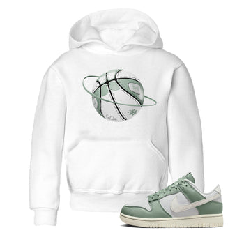Dunk Mica Green Sneaker Match Tees Basketball Planet Sneaker Tees Dunk Low Mica Green Sneaker Release Tees Kids Shirts White 1