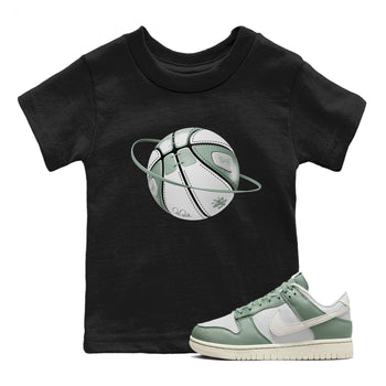 Dunk Mica Green Sneaker Match Tees Basketball Planet Sneaker Tees Dunk Low Mica Green Sneaker Release Tees Kids Shirts Black 1