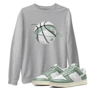 Dunk Mica Green Sneaker Match Tees Basketball Planet Sneaker Tees Dunk Low Mica Green Sneaker Release Tees Unisex Shirts Heather Grey 1
