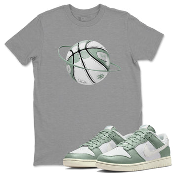 Dunk Mica Green Sneaker Match Tees Basketball Planet Sneaker Tees Dunk Low Mica Green Sneaker Release Tees Unisex Shirts Heather Grey 1