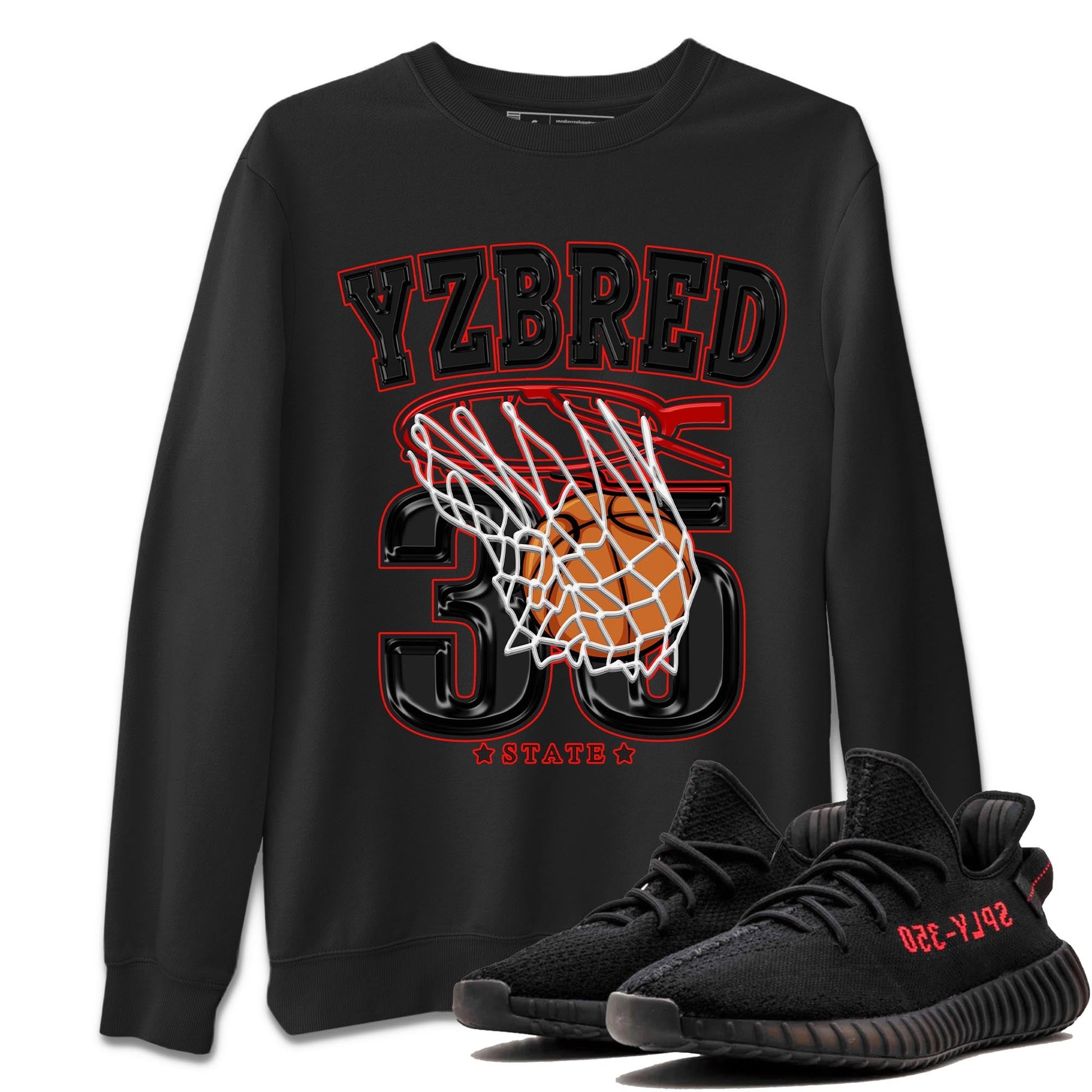 Yeezy 350 Bred shirt to match jordans Basketball sneaker tees Yeezy Boost 350 V2 Bred SNRT Sneaker Release Tees Unisex Black 1 T-Shirt