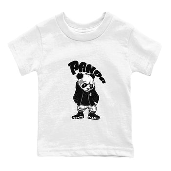 14s Panda shirt to match jordans Bastard Panda sneaker tees Air Jordan 14 Panda SNRT Sneaker Release Tees Baby Toddler White 2 T-Shirt