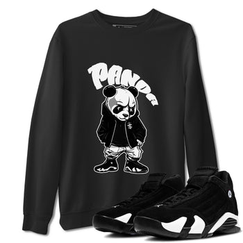 14s Panda shirt to match jordans Bastard Panda sneaker tees Air Jordan 14 Panda SNRT Sneaker Release Tees Unisex Black 1 T-Shirt