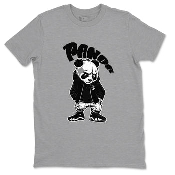 14s Panda shirt to match jordans Bastard Panda sneaker tees Air Jordan 14 Panda SNRT Sneaker Release Tees Unisex Heather Grey 2 T-Shirt
