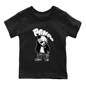 Dunk Panda Sneaker Match Tees Bastard Panda Sneaker Tees Dunk Low White Black SNRT Sneaker Release Tees Kids Shirts Black 2