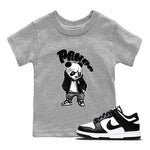 Dunk Panda Sneaker Match Tees Bastard Panda Sneaker Tees Dunk Low White Black SNRT Sneaker Release Tees Kids Shirts Heather Grey 1