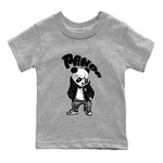 Dunk Panda Sneaker Match Tees Bastard Panda Sneaker Tees Dunk Low White Black SNRT Sneaker Release Tees Kids Shirts Heather Grey 2