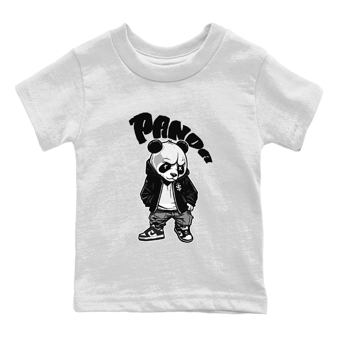 Dunk Panda Sneaker Match Tees Bastard Panda Sneaker Tees Dunk Low White Black SNRT Sneaker Release Tees Kids Shirts White 2
