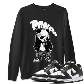 Dunk Panda Sneaker Match Tees Bastard Panda Sneaker Tees Dunk Low White Black SNRT Sneaker Release Tees Unisex Shirts Black 1
