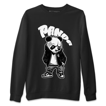 Dunk Panda Sneaker Match Tees Bastard Panda Sneaker Tees Dunk Low White Black SNRT Sneaker Release Tees Unisex Shirts Black 2