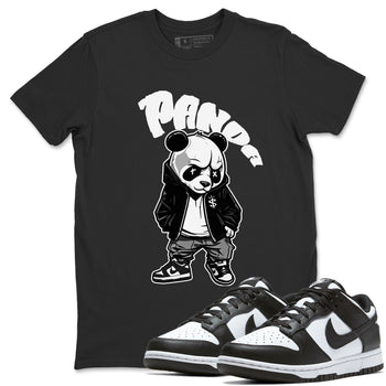 Dunk Panda Sneaker Match Tees Bastard Panda Sneaker Tees Dunk Low White Black SNRT Sneaker Release Tees Unisex Shirts Black 1