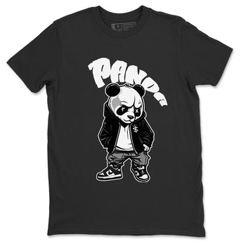 Dunk Panda Sneaker Match Tees Bastard Panda Sneaker Tees Dunk Low White Black SNRT Sneaker Release Tees Unisex Shirts Black 2