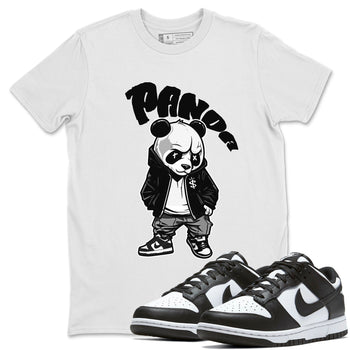 Dunk Panda Sneaker Match Tees Bastard Panda Sneaker Tees Dunk Low White Black SNRT Sneaker Release Tees Unisex Shirts White 1