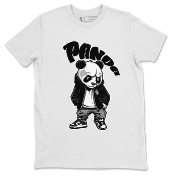Dunk Panda Sneaker Match Tees Bastard Panda Sneaker Tees Dunk Low White Black SNRT Sneaker Release Tees Unisex Shirts White 2