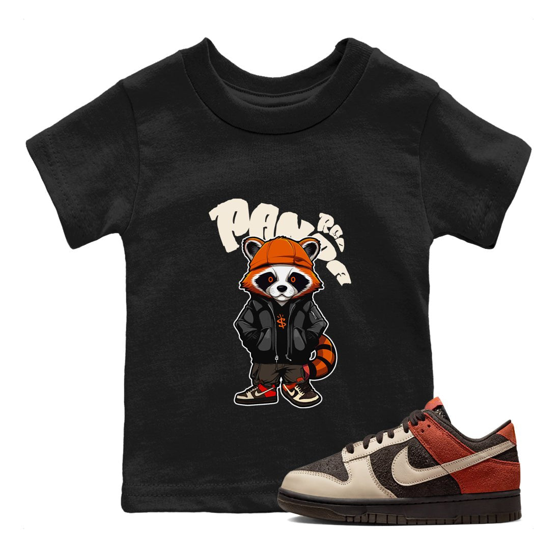 Dunk Red Panda shirt to match jordans Bastard Red Panda sneaker tees Nike Dunk LowRed Panda SNRT Sneaker Release Tees Baby Toddler Black 1 T-Shirt