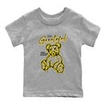 AJ1 Yellow Ochre shirt to match jordans Be Grateful sneaker tees Air Jordan 1 Yellow Ochre SNRT sneaker release tees baby toddler Heather Grey 2 cotton Shirt