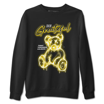 AJ1 Yellow Ochre shirt to match jordans Be Grateful sneaker tees Air Jordan 1 Yellow Ochre SNRT Sneaker Release Tees unisex cotton Black 2 crew neck shirt