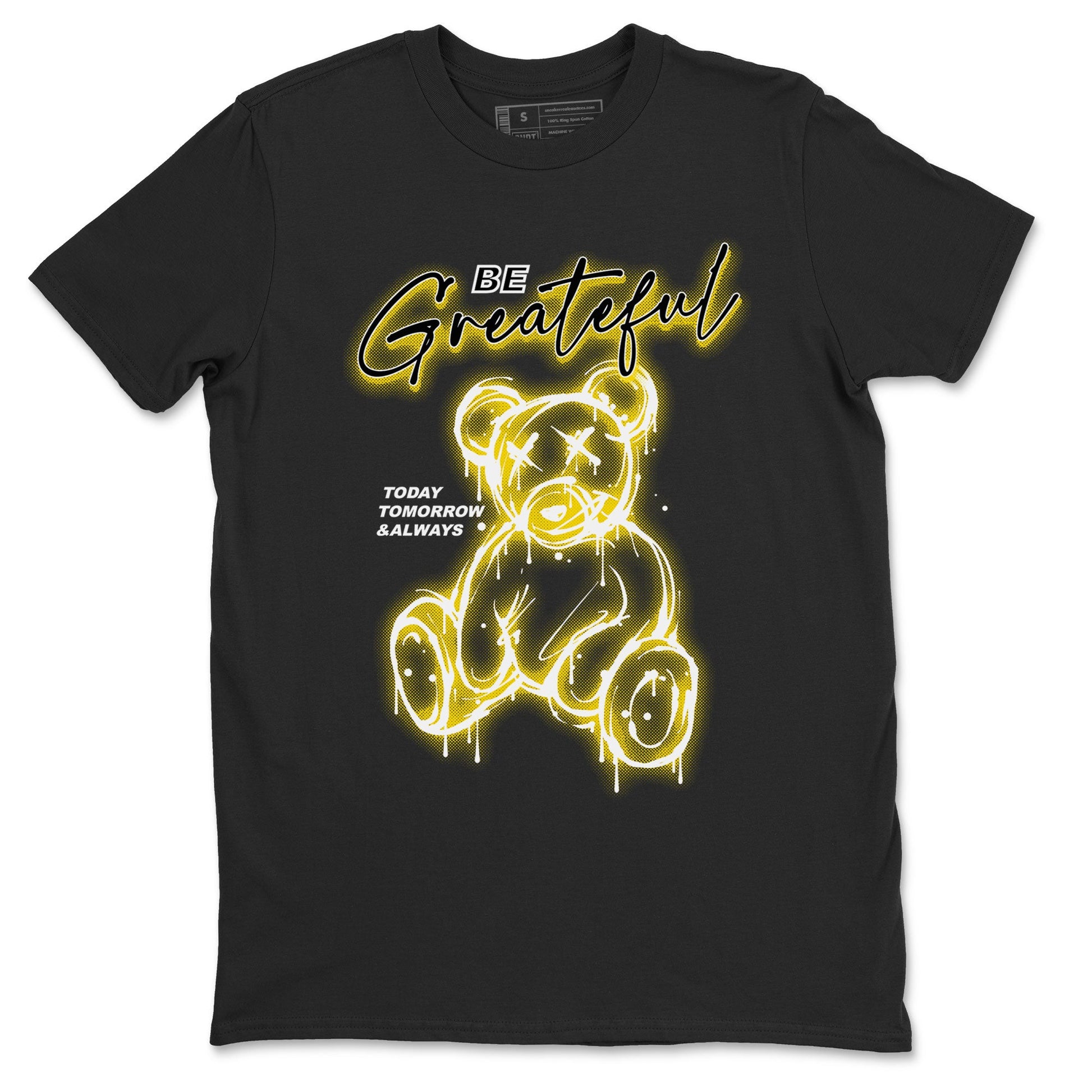 AJ1 Yellow Ochre shirt to match jordans Be Grateful sneaker tees Air Jordan 1 Yellow Ochre SNRT Sneaker Release Tees unisex cotton Black 2 crew neck shirt