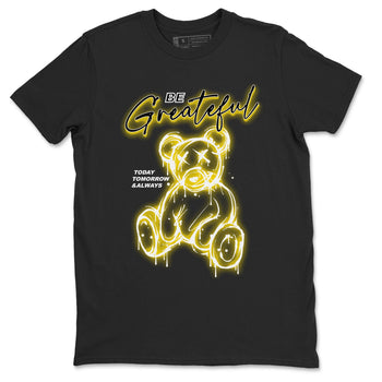 AJ1 Yellow Ochre shirt to match jordans Be Grateful sneaker tees Air Jordan 1 Yellow Ochre SNRT Sneaker Release Tees unisex cotton Black 2 crew neck shirt