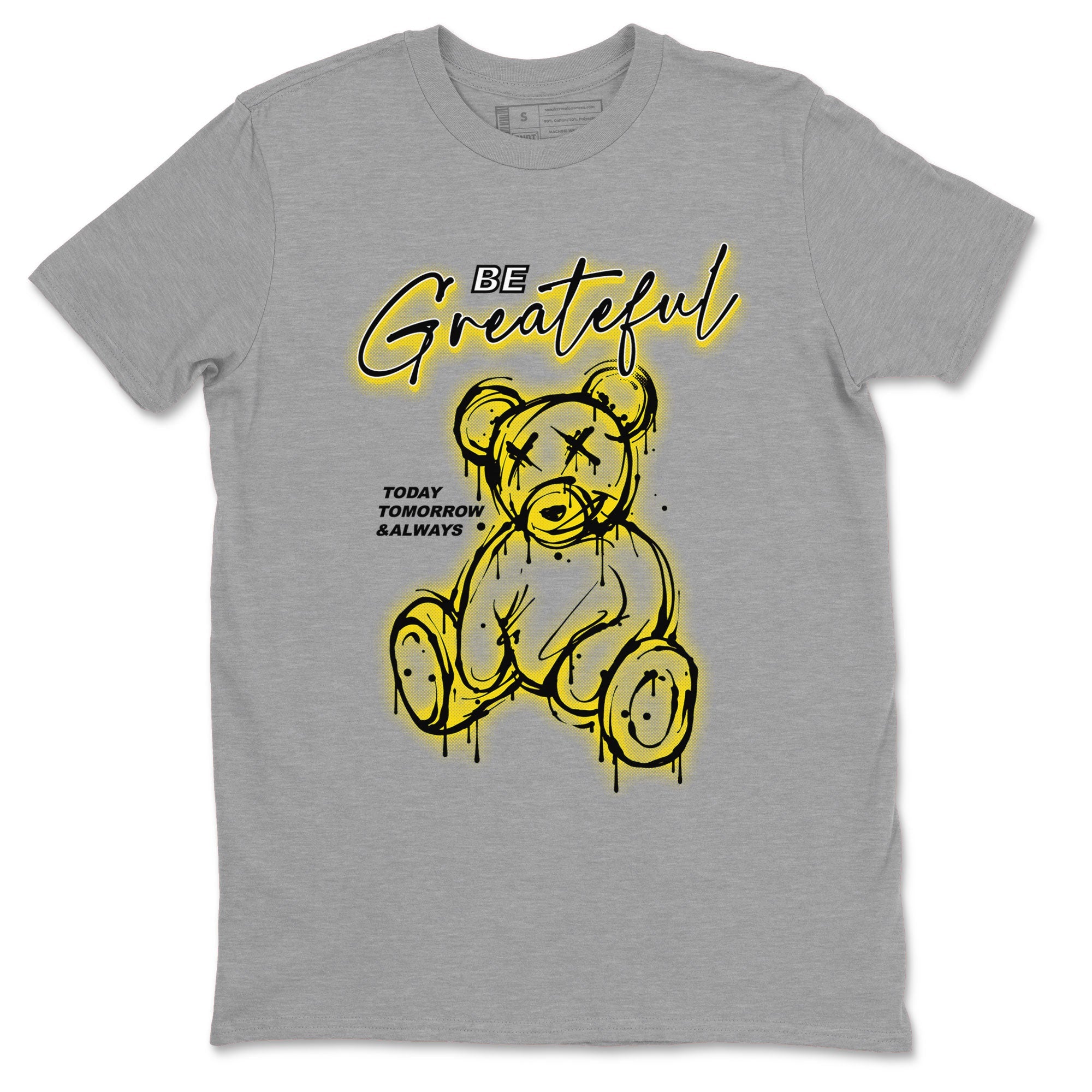 AJ1 Yellow Ochre shirt to match jordans Be Grateful sneaker tees Air Jordan 1 Yellow Ochre SNRT Sneaker Release Tees unisex cotton Heather Grey 2 crew neck shirt