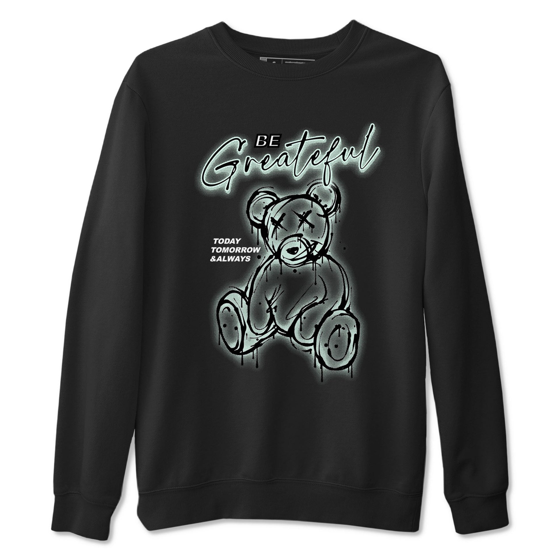 3s Green Glow shirt to match jordans Be Grateful sneaker tees Air Jordan 3 Green Glow SNRT Sneaker Release Tees unisex cotton Black 2 crew neck shirt