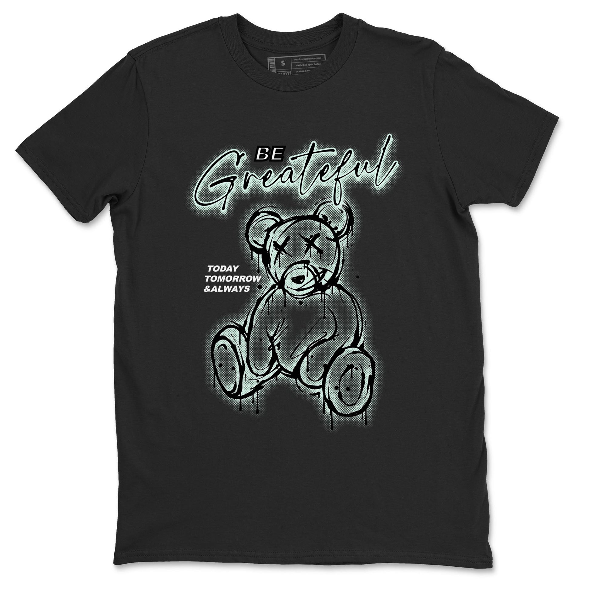 3s Green Glow shirt to match jordans Be Grateful sneaker tees Air Jordan 3 Green Glow SNRT Sneaker Release Tees unisex cotton Black 2 crew neck shirt