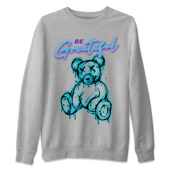 Air Jordan 6 Retro Aqua Sneaker Match Tees Be Greatful Sneaker Tees Air Jordan 6 Retro Aqua SNRT Sneaker Release Tees Short Sleeve T-Shirt Heather Grey 2