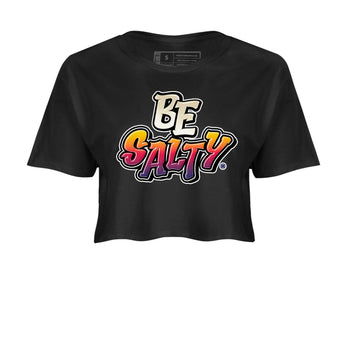 Air Jordan 3 X J Balvin shirt to match jordans Be Salty sneaker tees Air Jordan 3 X J Balvin SNRT Sneaker Release Tees Black 2 Crop T-Shirt