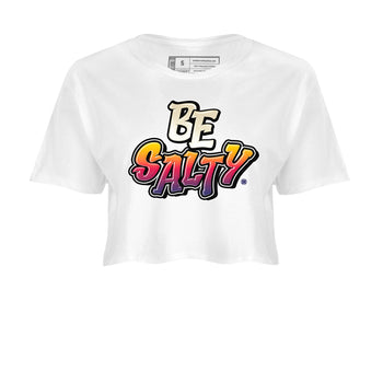 Air Jordan 3 X J Balvin shirt to match jordans Be Salty sneaker tees Air Jordan 3 X J Balvin SNRT Sneaker Release Tees White 2 Crop T-Shirt