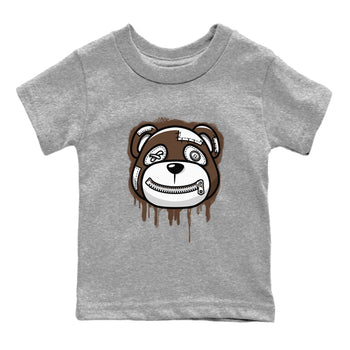 AF1 Chocolate shirt to match jordans Bear Face sneaker tees Air Force 1 Chocolate SNRT Sneaker Tees Youth Kid's Baby Shirt Heather Grey 2 T-Shirt