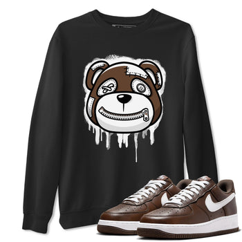 AF1 Chocolate shirt to match jordans Bear Face sneaker tees Air Force 1 Chocolate SNRT Sneaker Release Tees Cotton Sneaker Tee Black 1 T-Shirt