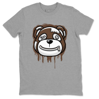 AF1 Chocolate shirt to match jordans Bear Face sneaker tees Air Force 1 Chocolate SNRT Sneaker Release Tees Cotton Sneaker Tee Heather Grey 2 T-Shirt