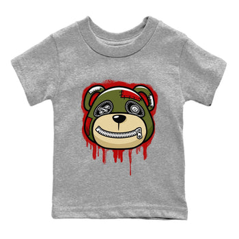 Jordan 1 Travis Scott Olive Sneaker Match Tees Bear Face Sneaker Tees Jordan 1 Travis Scott Olive Sneaker Release Tees Kids Shirts