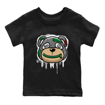 Air Jordan 3 Lucky Green Sneaker Match Tees Bear Face Sneaker Tees Jordan 3 Retro Lucky Green Sneaker Release Tees Kids Shirts Black 2