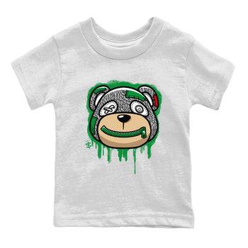 Air Jordan 3 Lucky Green Sneaker Match Tees Bear Face Sneaker Tees Jordan 3 Retro Lucky Green Sneaker Release Tees Kids Shirts White 2