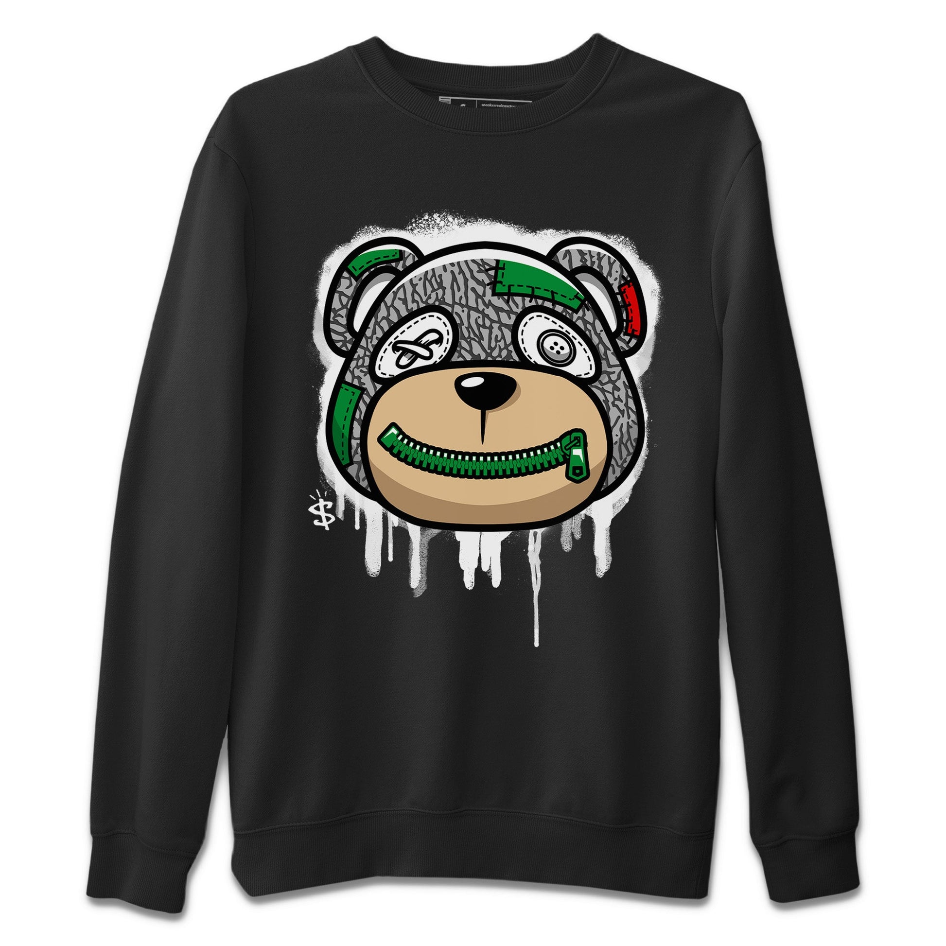 Air Jordan 3 Lucky Green Sneaker Match Tees Bear Face Sneaker Tees Jordan 3 Retro Lucky Green Sneaker Release Tees Unisex Shirts Black 2